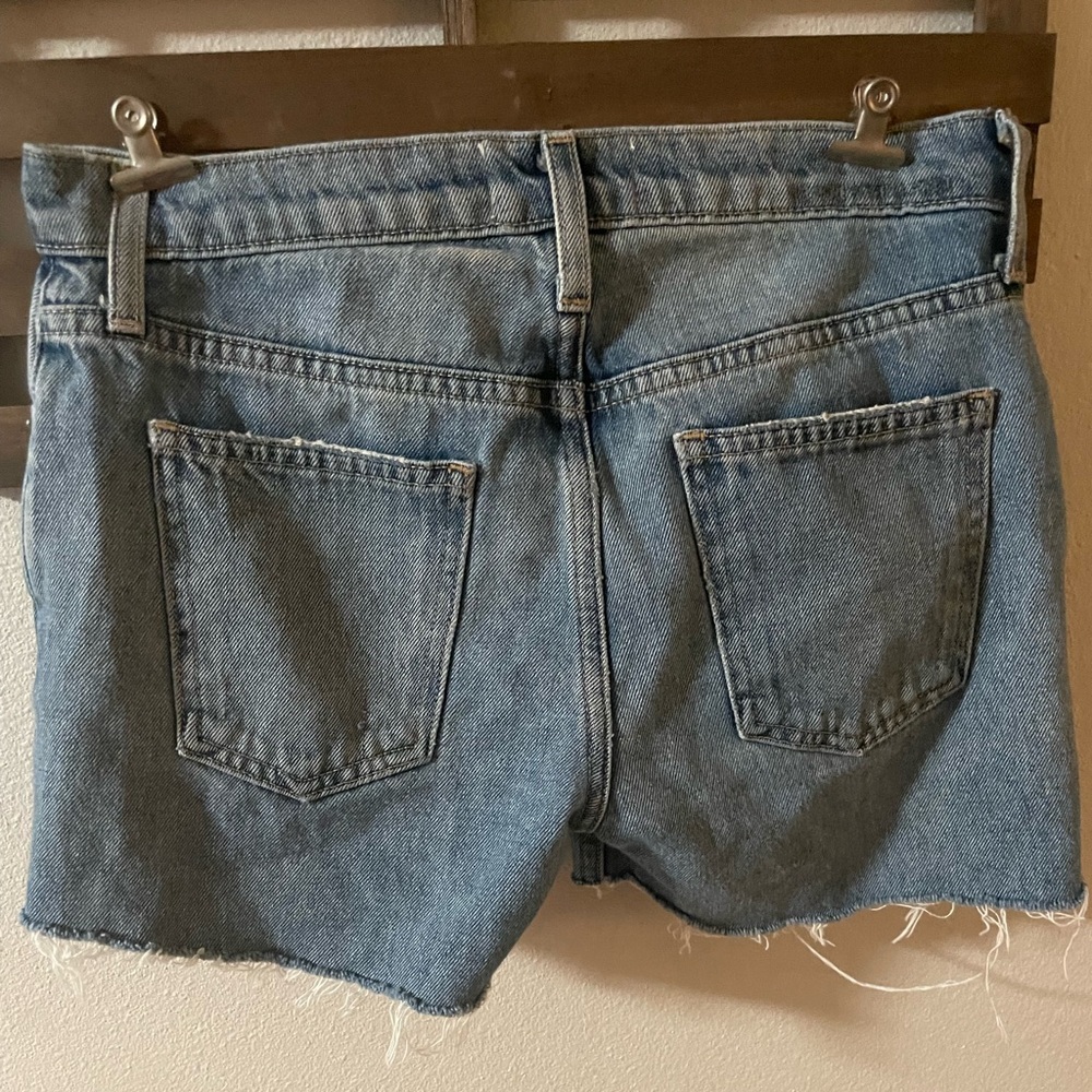 Current /Elliott denim frayed high‎ waist shorts size 27 - Picture 2 of 5